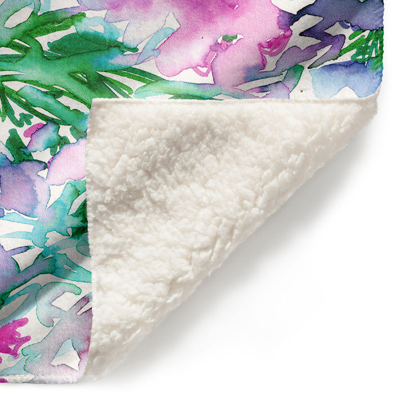 Couverture de sherpa doux destiny 1 floral, l 51 po x L 60 po