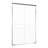 Chrome Aluminum Frame Double Sliding Shower Door With 1/4" (6Mm) Nano-Coated Clear Tempered Glass And Dual Stainless Steel Handles