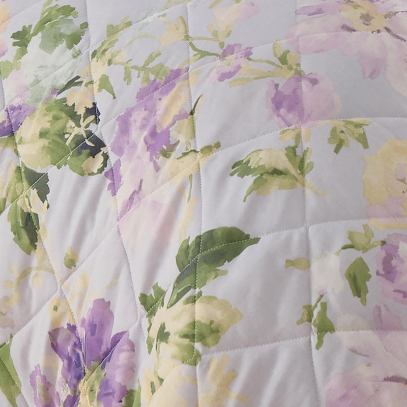 Flourette Cotton Blend Bedspread, Lilac