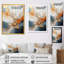 Golden Sunrisre abstrait or et bleu nova I - reproduction d'art sur toile encadrée-635837268-635837269