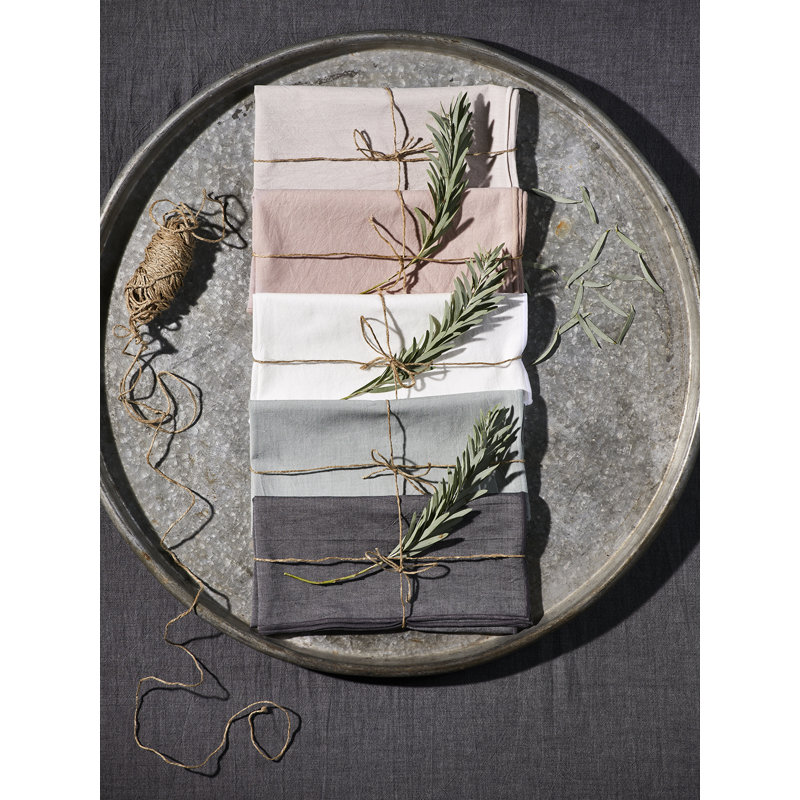 Mila Cotton Solid Colour Square Napkin, White