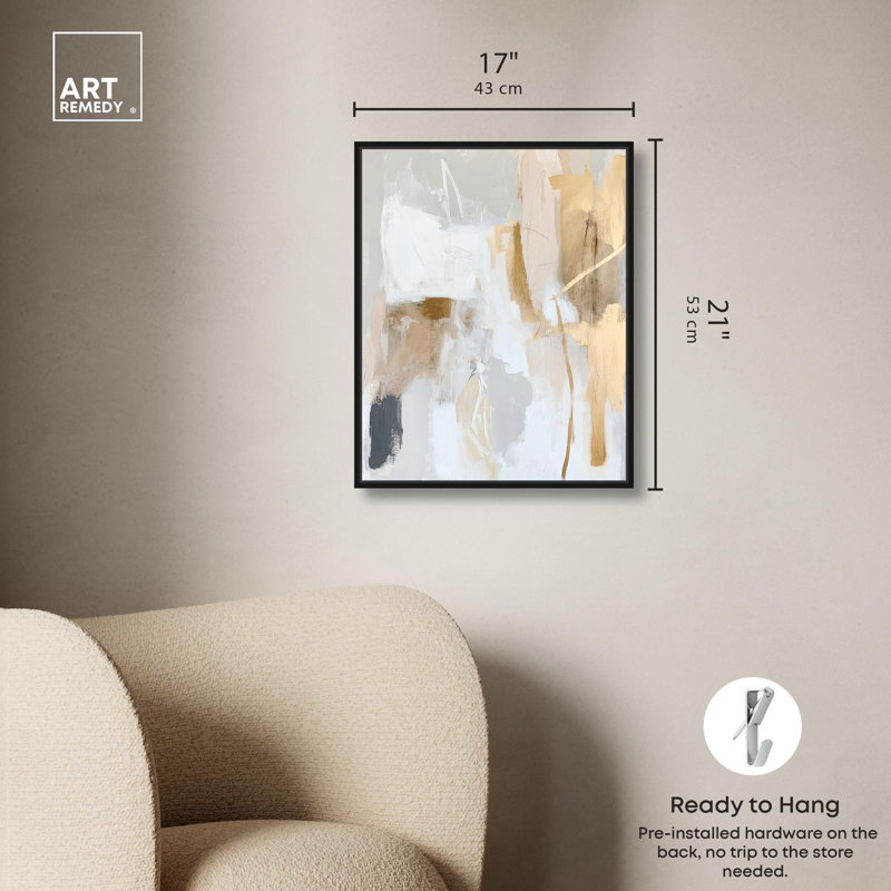 «Lustrous Veil I», toile neutre par Art Remedy, Noir, noir, noir, noir, H 21 po x l 17 po