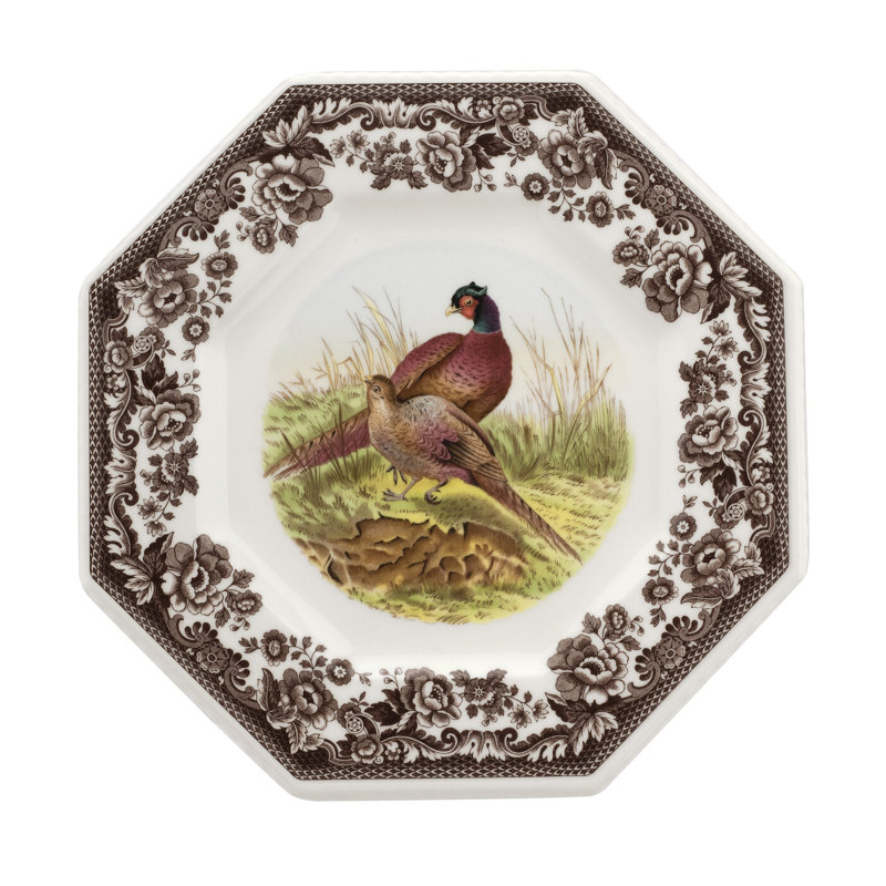 Spode Woodland Octagonal Plate 9.5" Pheasant