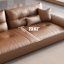 Causeuse-coussin standard en cuir véritable brun