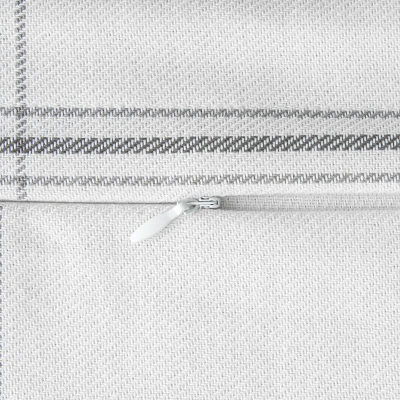 Full White Cotton Plaid Bedspread Set