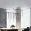 Luminaire suspendu industriel moderne avec 22 lumières à brides Monoline