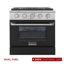 Cuisinière à double carburant autoportante 30 po 4,2 pieds cubes Pro-Style-87378937-87133186