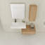 Meuble-lavabo mural avec lavabo en résine