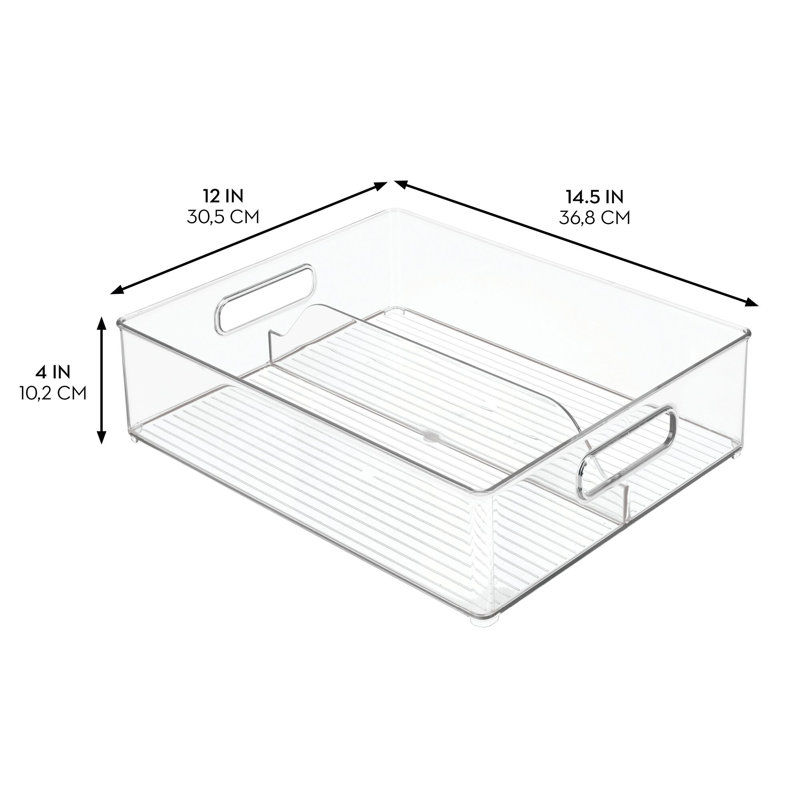 Divided Pantry Bin for Kitchen Storage - Organize Snacks, Food Pouches, and Seasoning Packets