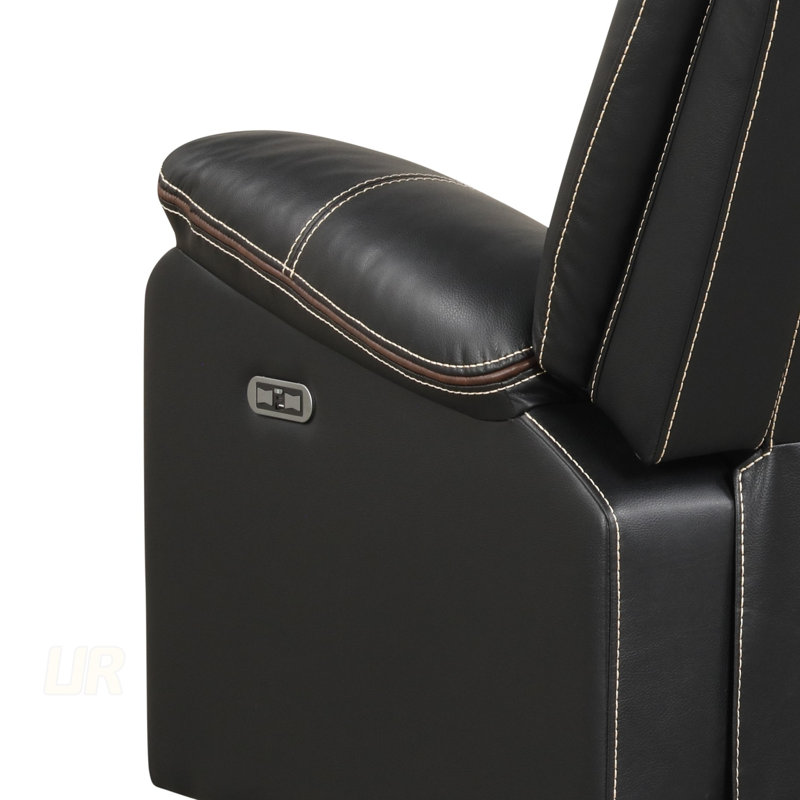 Challenger Modern LED Power Recliner Chair With Wood And Metal Frame, USB Charging, And Ambient Lighting For Ultimate Comfort
