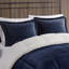 Ensemble d'édredon moelleux et hypoallergénique bleu marine