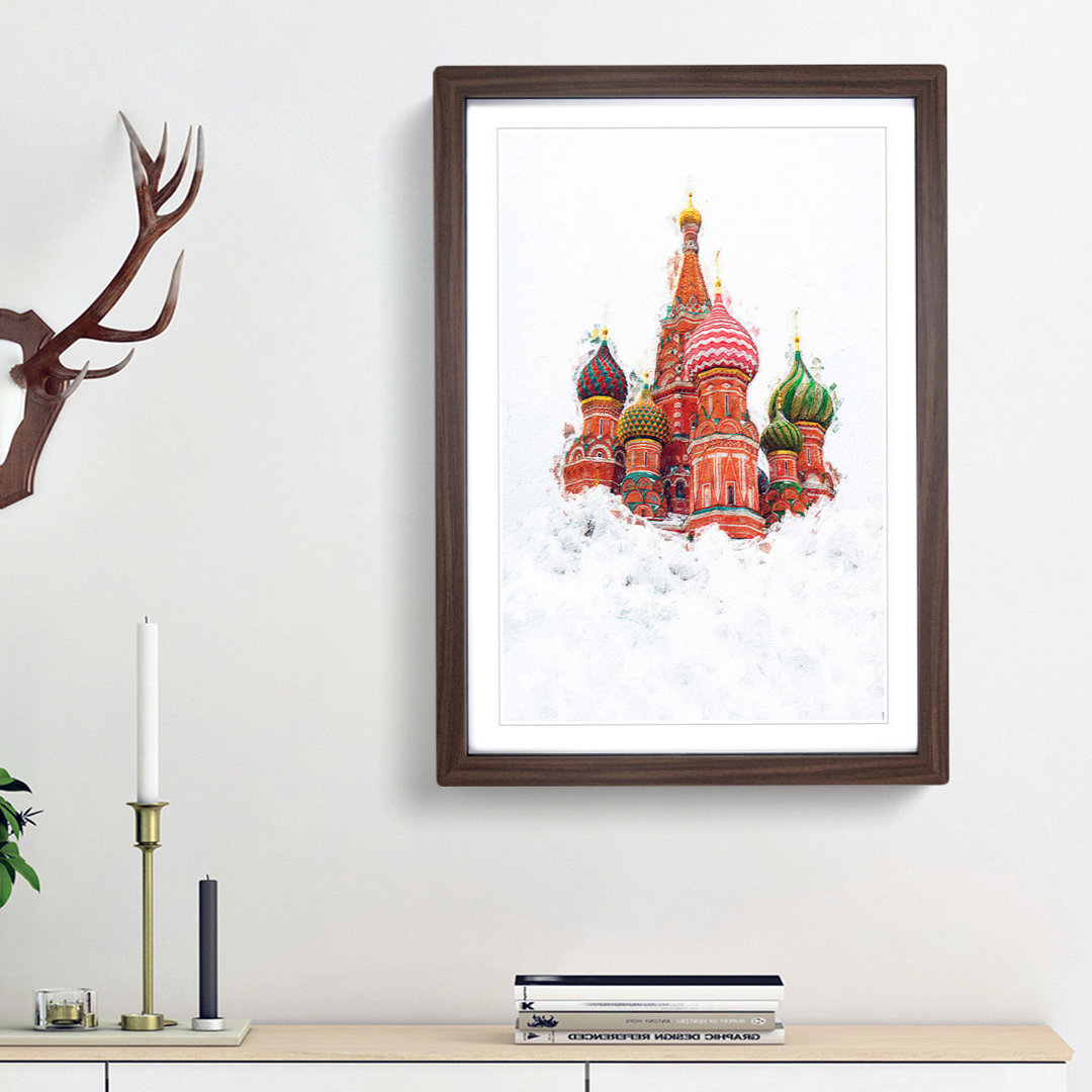 St Basils Cathedral in Moscow - Picture Frame Painting Print