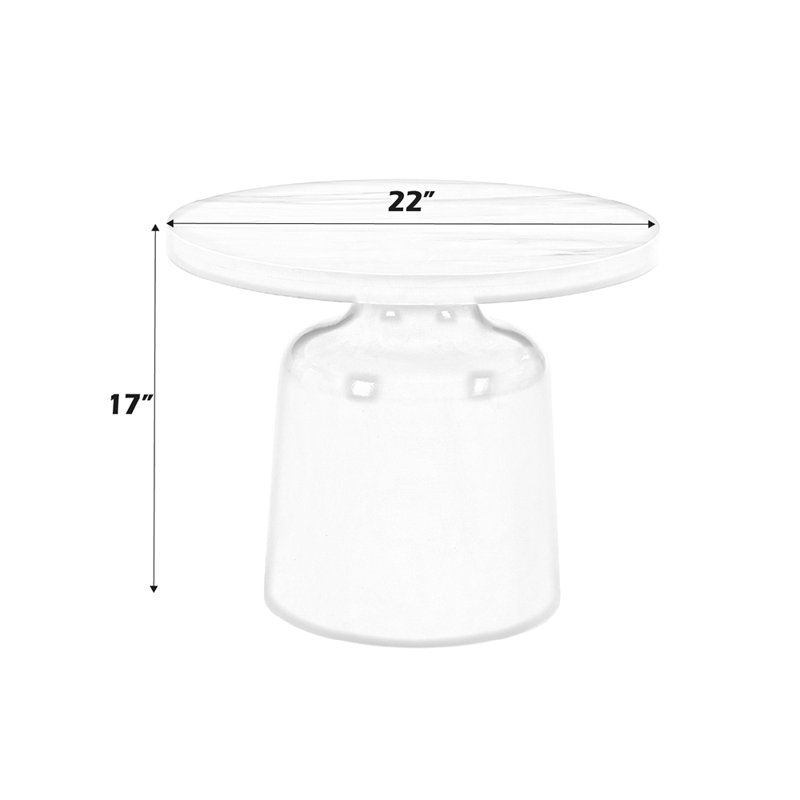 Table de bout exquise à finition ultrabrillante pour une décoration polyvalente
