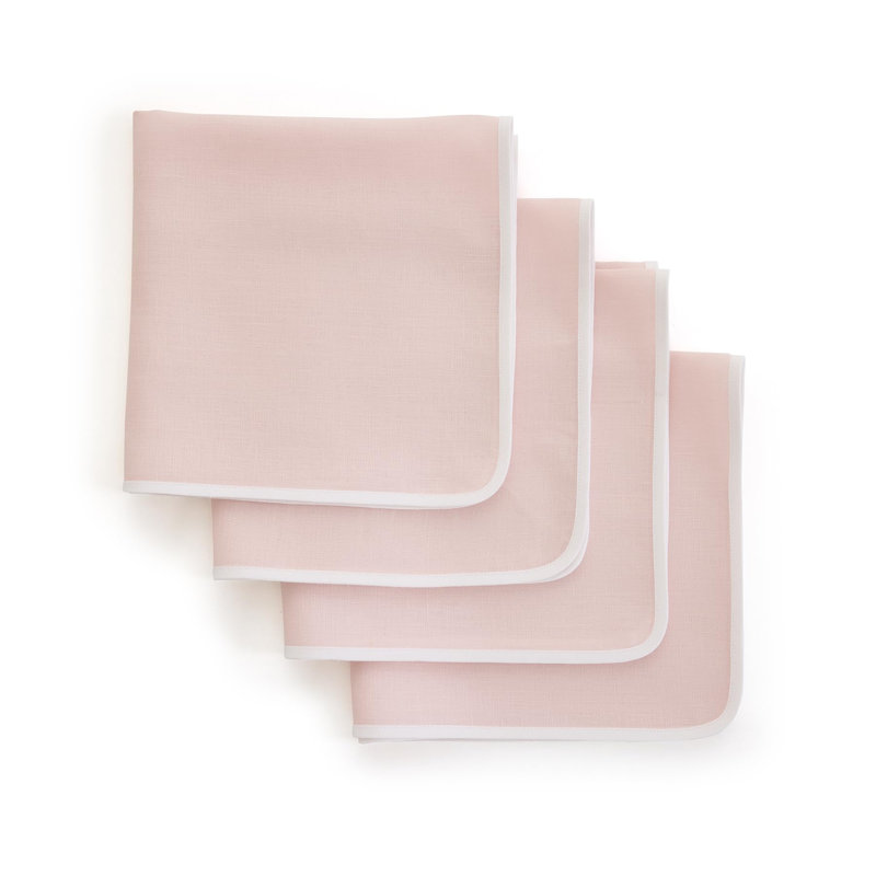 100% Pure Linen Dinner Napkins -kensington, Pink