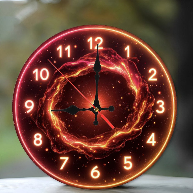 Horloge cosmique avec centre de nébuleuse