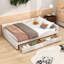 Linen Upholstered Daybed with USB Ports and Dual Storage Drawers-106715502