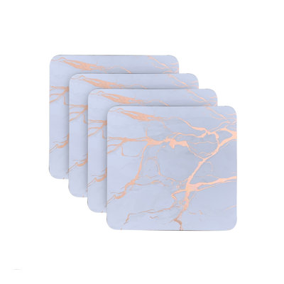 Marble Square 4 Piece Coaster Set