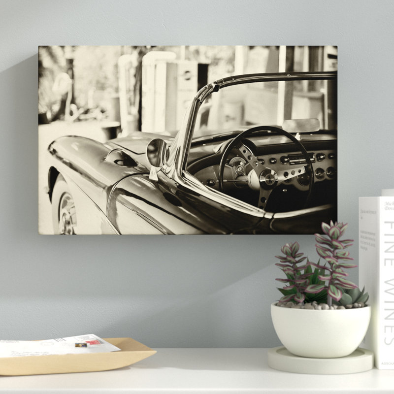 Voiture de cabine classic, reproduction de photo sur toile tendue, H 30 po x l 47 po x P 2 po
