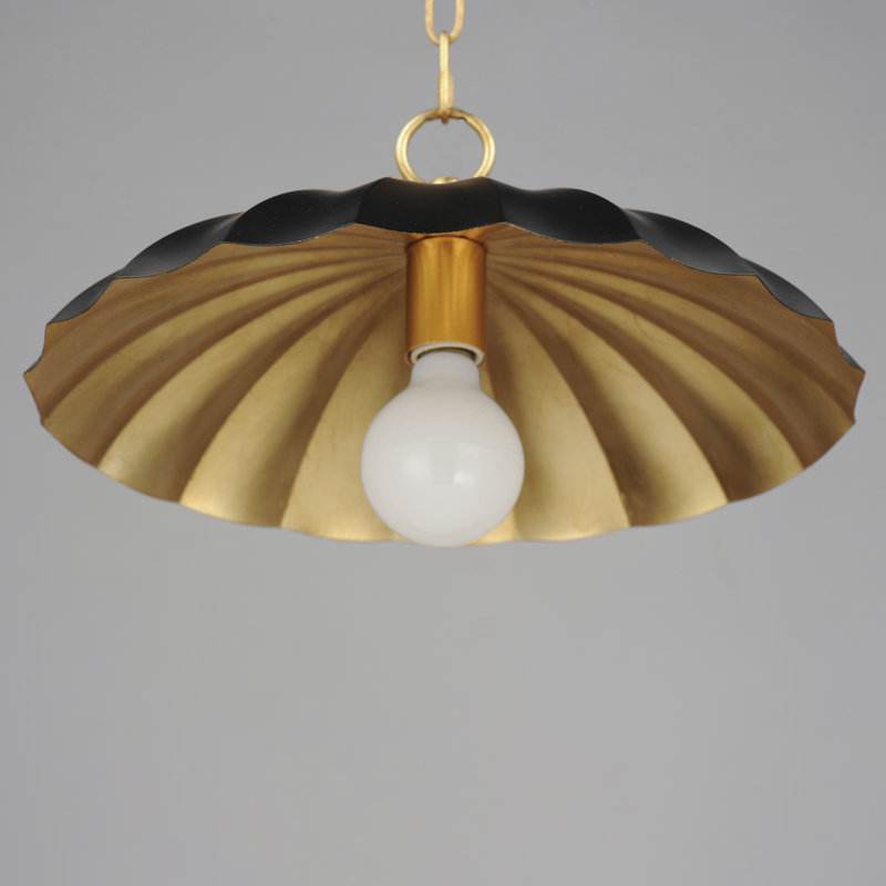 Granduca 1 - Light Gold Single Pendant, Black