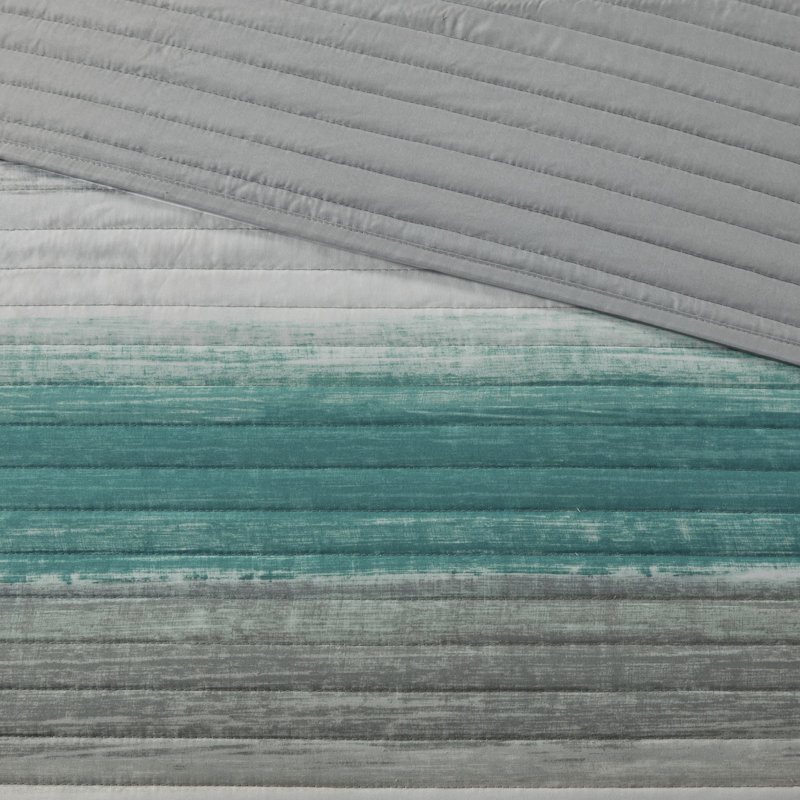 Ensemble de courtepointe en microfibre avec draps en coton Saben, Courtepointe simple + 5 pièces supplémentaires, Turquoise