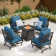 Asfand 4 - Person Outdoor Seating Group with Rocking Lounge Chairs&  Firepit Table