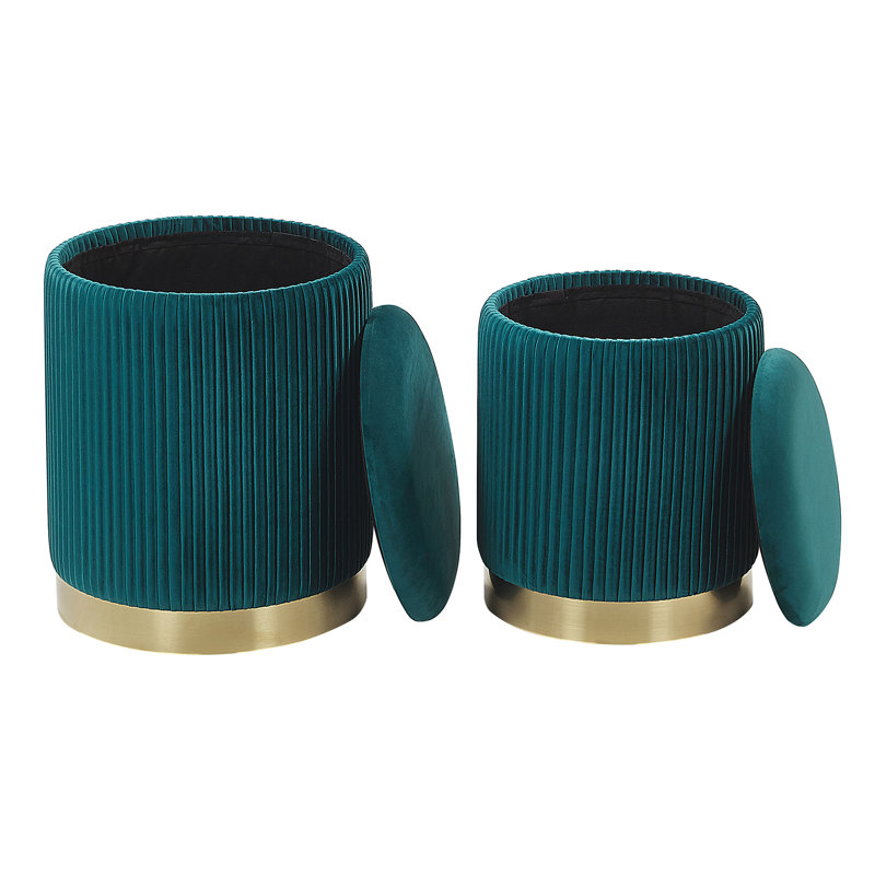 Manufactured Wood Accent Stool, Blue