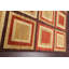 Tapis décoratif en laine de conception unique 6 pi 3 po x 10 pi 7 po noué à la main New Age en laine brun/rouge/beige