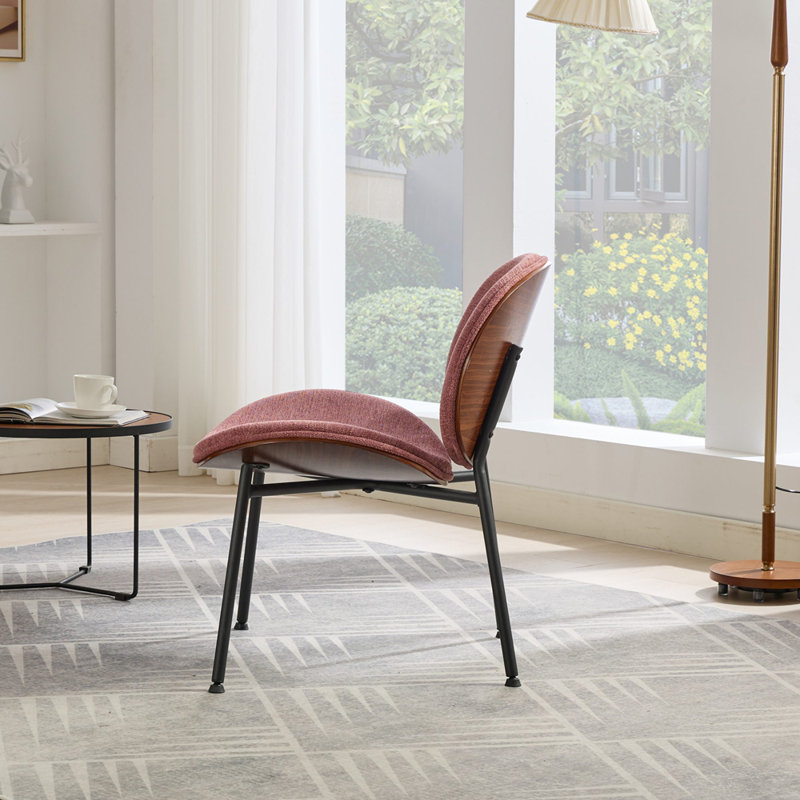 Chaise d'appoint Mid-Century, Pâte de haricots rouge