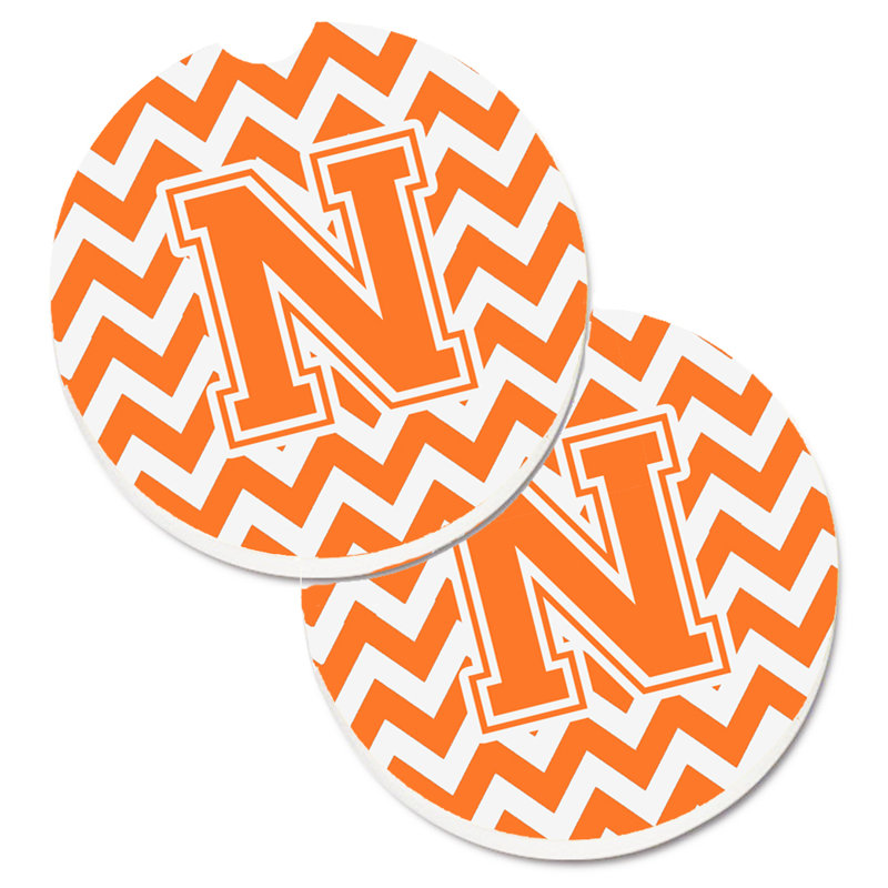 Sous-verre pour voiture, N, Blanc / orange