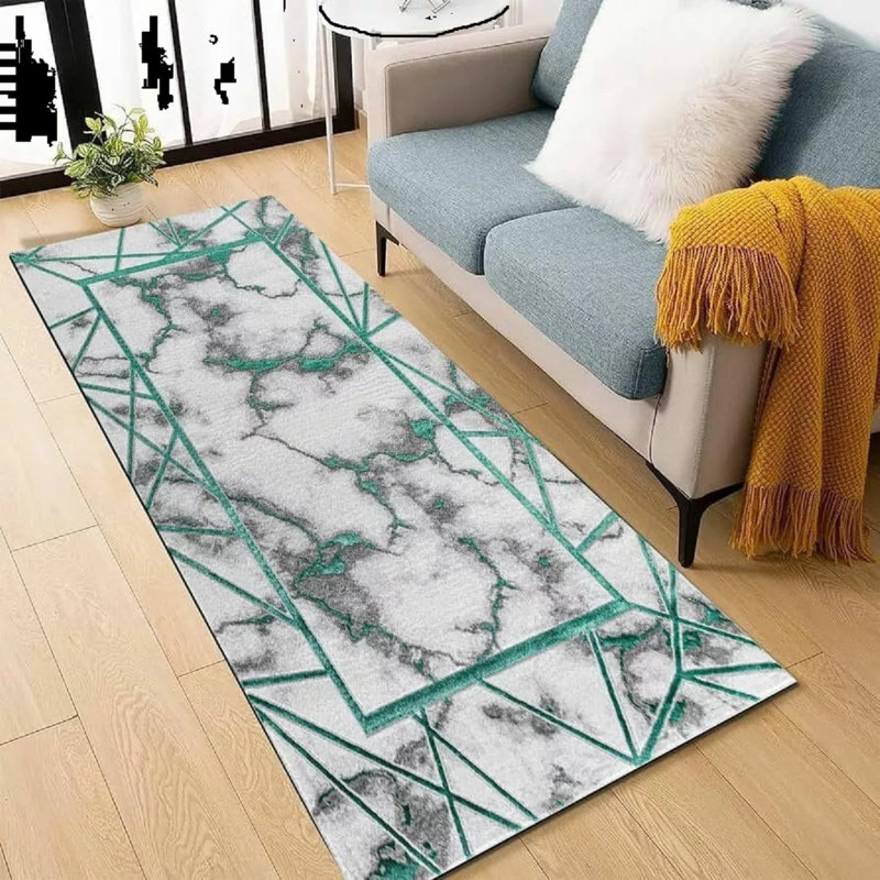 Abstract Area Rug, Runner 60 x 220 cm