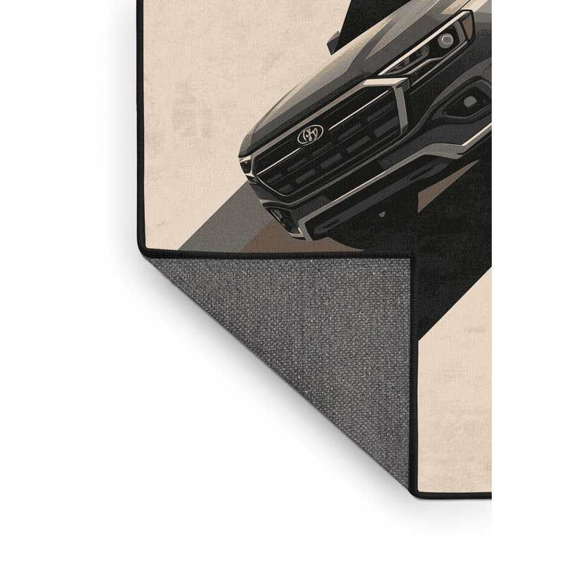 Tapis beige moelleux moelleux et moelleux pour camionnette moderne, 2 x 5