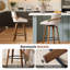 Tabouret de bar 26 po pivotant à 360 ° de 26 po avec dossier incurvé et structure en bois massif - ensemble de 4-263920462