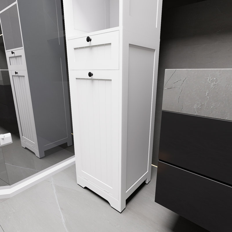 Armoire de tri à linge blanche