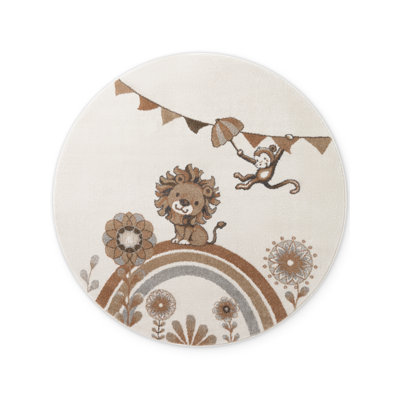 Villeroy & Boch - Boho Kids Rug Roar like a Lion, Children's Rug Kids Room, Toddler Rug, Soft Rug Animal Motive, Playroom Rug
