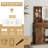 Damietta Vanity Desk with LED Lighted Mirror & Power Outlet, Makeup Table with Drawers & Cabinet,Storage Stool,Dressing Table for Bedroom-1270965232