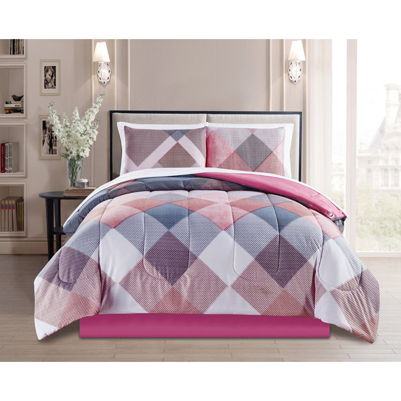 Édredon en microfibre mauve, Très grand édredon + 7 pièces supplémentaires