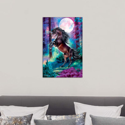 Black Unicorn by P.D. Moreno - Wrapped Canvas Print