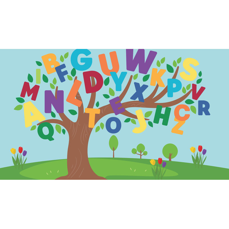 Panneau mural 7 panneaux Alphabet Tree L 10,5 pi x l 72 po