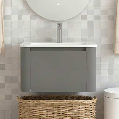 Meuble-lavabo 24 po avec lavabo, armoire de salle de bain avec tiroirs et rangement 24 po