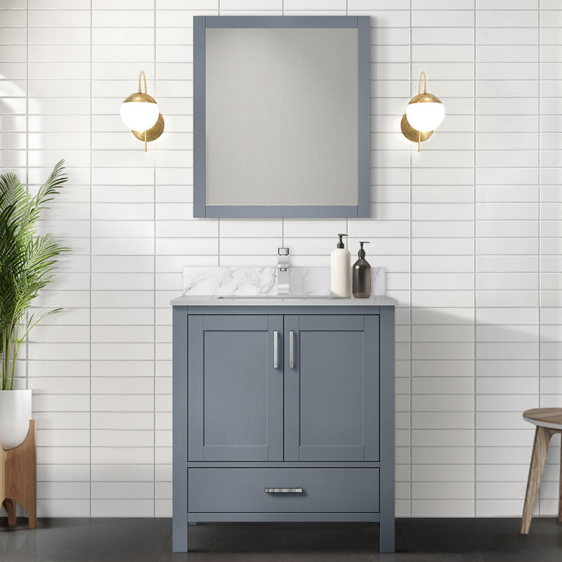 Jacques 30" Dark Grey Freestanding Vanity Cabinet