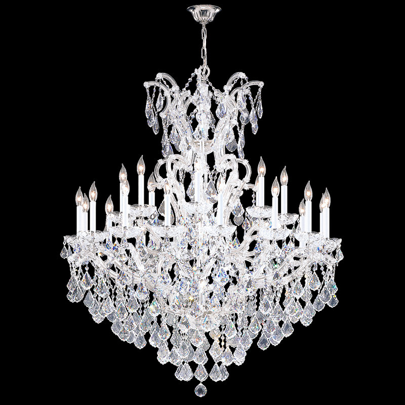 Maria Theresa Grand 25 - Light Chandelier, Silver, Clear, Swarovski Spectra