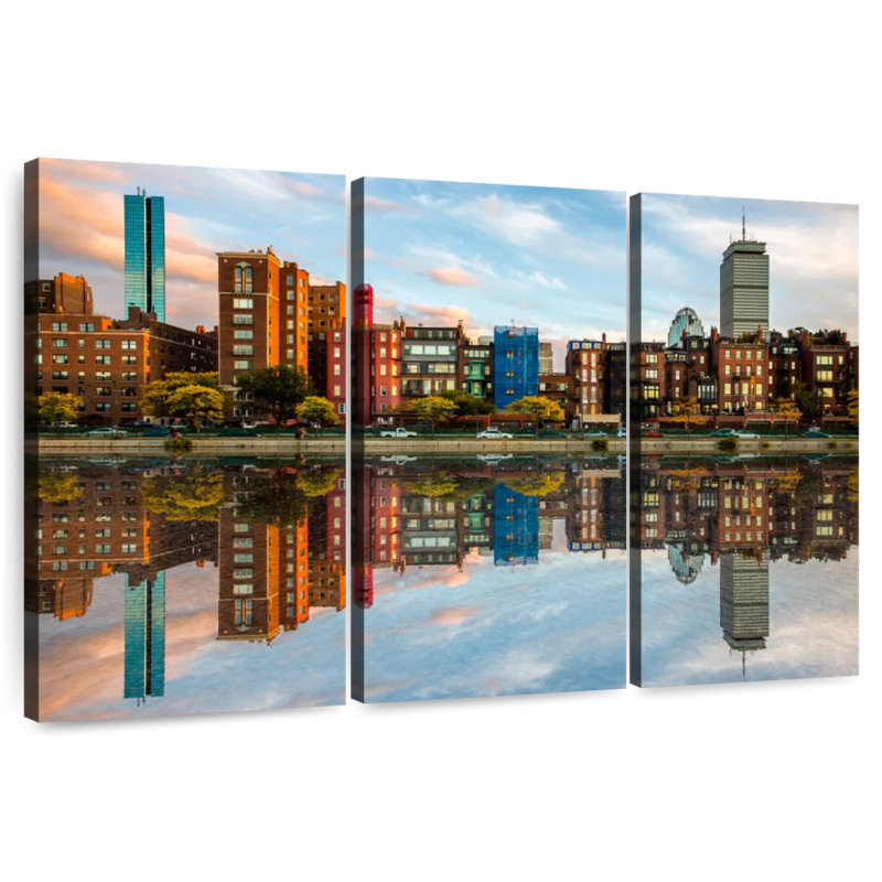 Réflexions de Sirci Boston Buildings, H 20 po x l 33 po