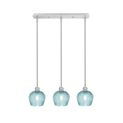 Edge 3 Light Linear Pendalier With 6" Glass