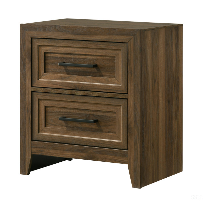 Table de chevet contemporaine à 2 tiroirs 1pc