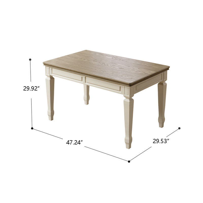 Table de salle à manger en bois massif Redoak, H 29,92 po x L 47,24 po x l 29,53 po