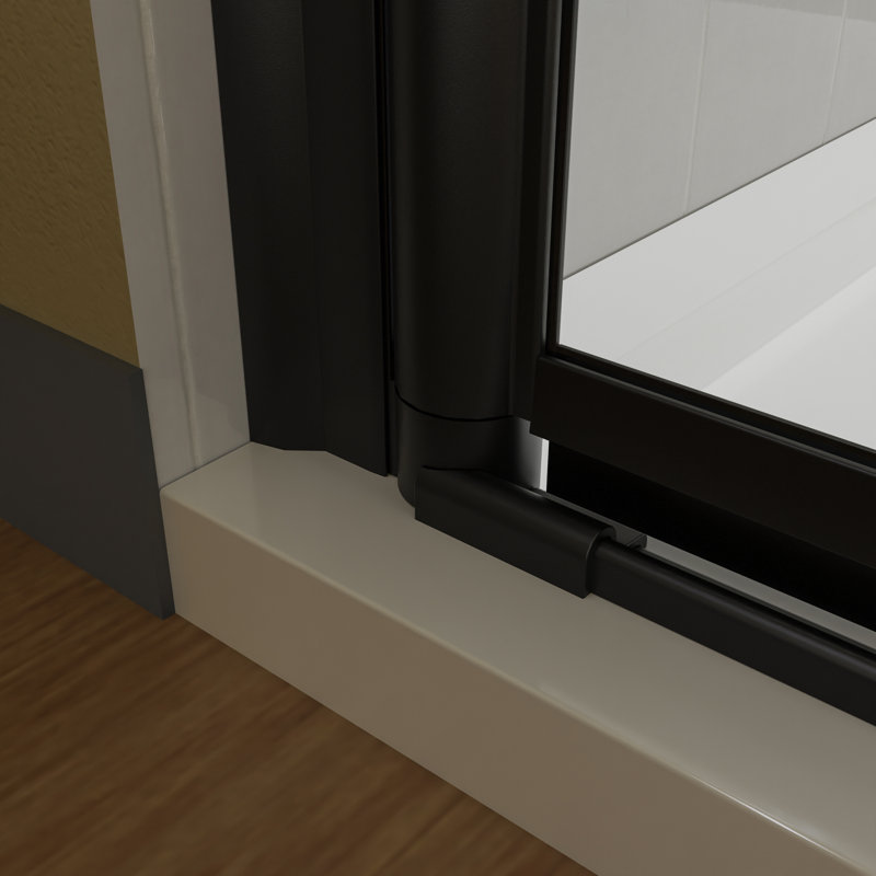36'' - 37.38'' W x 72'' H Single Sliding Frameless Shower Door
