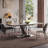 Light luxury modern rectangular dining table.-107205669