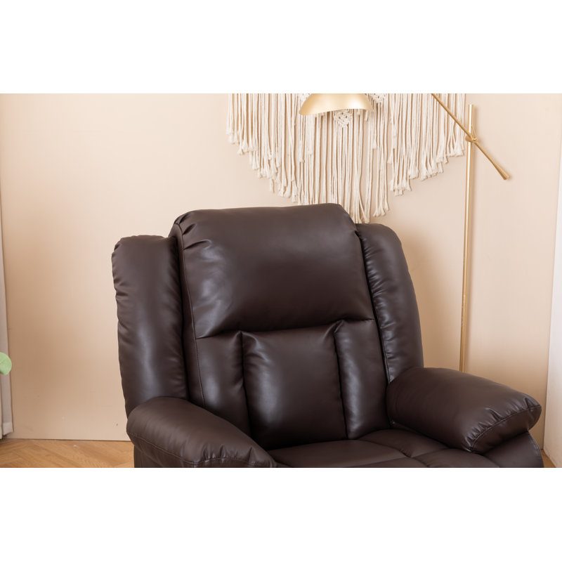 Fauteuil de massage multifonctionnel en similicuir avec brun foncé Power, Marron foncé