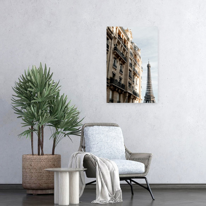 «Eiffel Tower Paris View Classic Abstract Architecture City», art mural, H 24 po x l 16 po