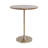 Modern Glam Metal And Marble Accent Table With Sleek Round Top And Textured Pedestal Base-1597082207